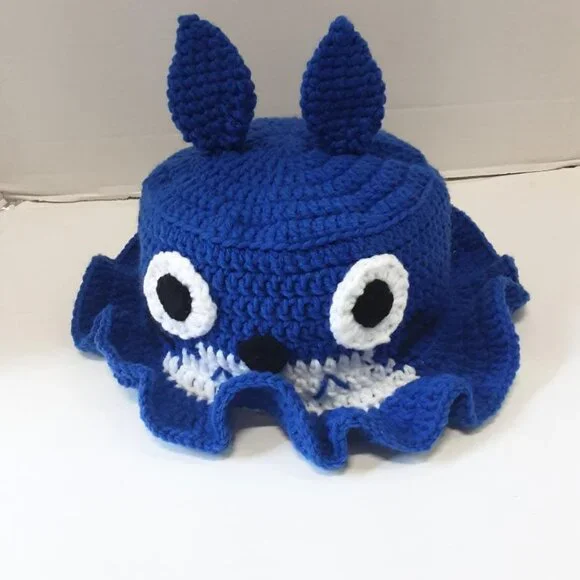 Handmade Chu Totoro Crochet Bucket Hat New - Picture 5 of 8